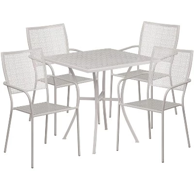 Набор Flash Furniture Oia, стол 71 см и 4 стула, серый