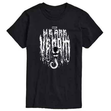 Мужская футболка с коротким рукавом и рисунком We Are Venom, черная