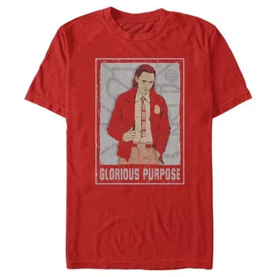 Мужская футболка Loki Glorious Purpose красного цвета