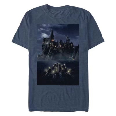 Мужская футболка Harry Potter Hogwarts, синяя