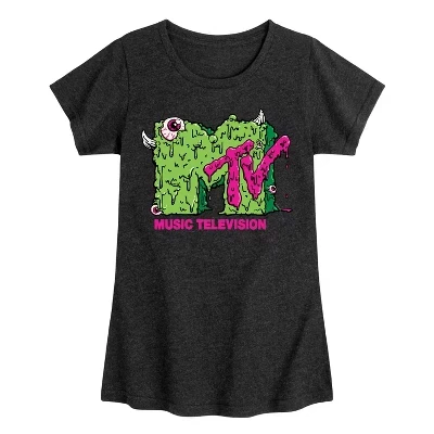 Футболка для девочек MTV Slime Logo, черная
