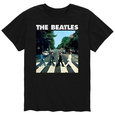 Мужская - - Обложка альбома Abbey Road с логотипом, футболка с коротким рукавом и графическим рисунком, черная