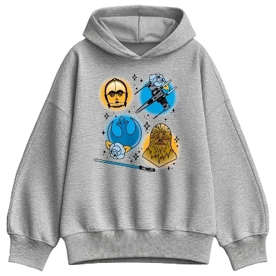 Женская толстовка с капюшоном из флиса оверсайз Rebels Tattoo athletic heather