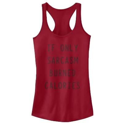 Женская майка Chin-Up Sarcasm Burns Calories, алая
