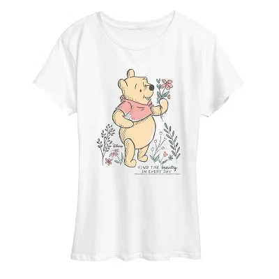Женская футболка с коротким рукавом Find Beauty Pooh с графическим рисунком, белая