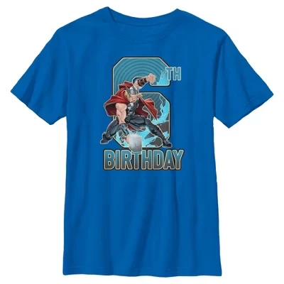 Футболка для мальчиков Marvel Молот Тора, 6 лет, синяя