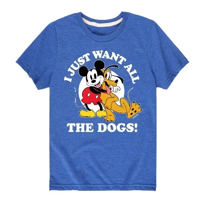 Футболка с коротким рукавом Mickey Pluto Just Want All Dogs с графическим рисунком