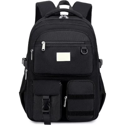 Heavy Duty Large Backpack – Multi-Pocket Bookbag for School, College & Travel black