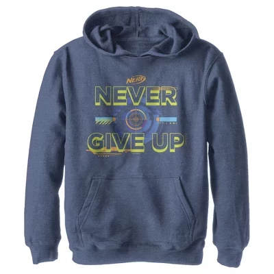 Мальчиковое худи Nerf Never Give Up Bullseye, синее