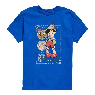 Футболка для мальчиков Disney Pinocchio с принтом, синяя