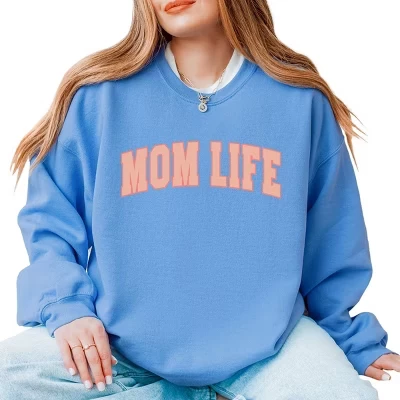 Женский свитшот Simply Sage Market Mom Life, голубой