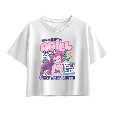 Ariel Pop Idol Short Sleeve Boxy Graphic T-Shirt white