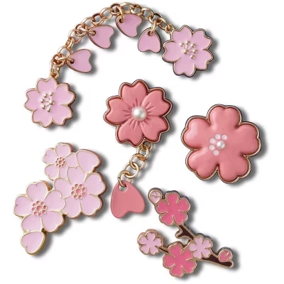 Набор украшений для обуви Crocs Jibbitz, 5 шт., blooming cherry blossom