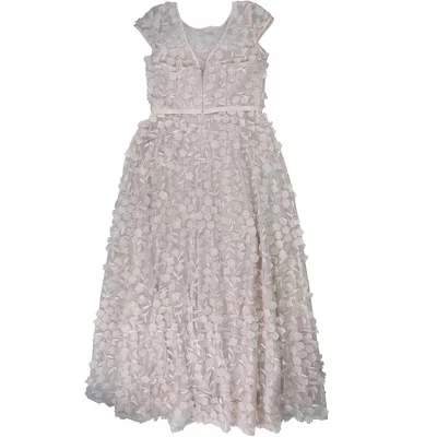Женское платье XSCAPE, украшенное цветами, приталенное и расклешенное платье синего цвета