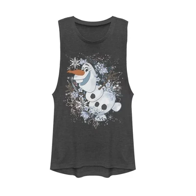 Женская футболка Frozen Olaf с принтом, антрацитовая
