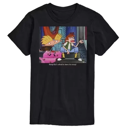 Мужская футболка Hey Arnold Stoop Kid, чёрная