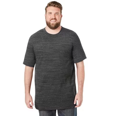 Футболка с круглым вырезом и карманами от KingSize Heavyweight, удлиненная, черная