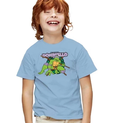 Футболка Tmnt Donatello Does Machines для мальчиков с коротким рукавом светло-голубого цвета