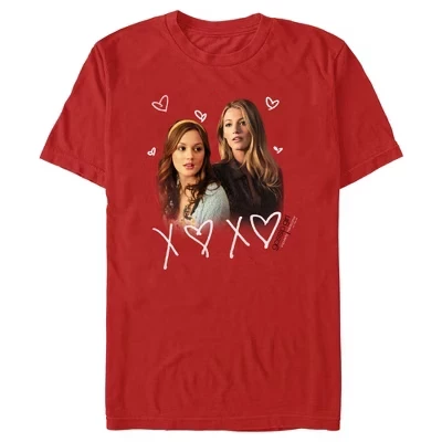 Мужская футболка Blair and Serena XOXO красного цвета