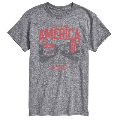 Мужская футболка с коротким рукавом Explore America Coca-Cola с графическим рисунком athletic heather
