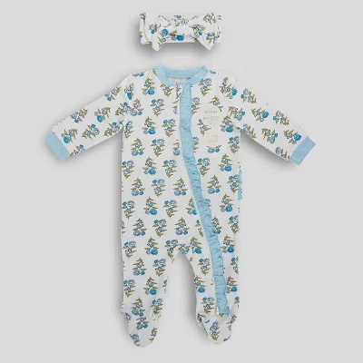 Детская гендерно нейтральная одежда в горошек для новорожденных Cute Layette Jogger Sets синего цвета