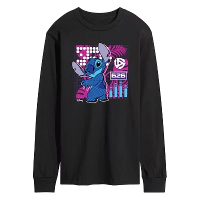 Мужская футболка-лонгслив Disney Lilo & Stitch, черная