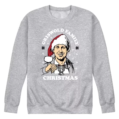 Мужская - - Рождественские каникулы Clark Moose Mug Графическая флисовая толстовка athletic heather