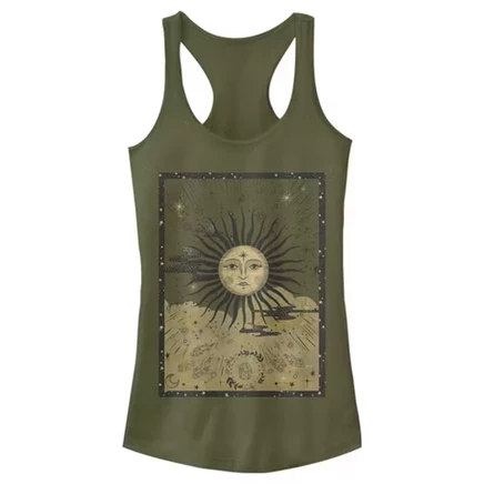 Женская майка-борцовка Lost Gods The Sun Tarot, хаки