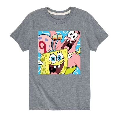 Футболка для мальчиков SpongeBob Patrick Gary, серая