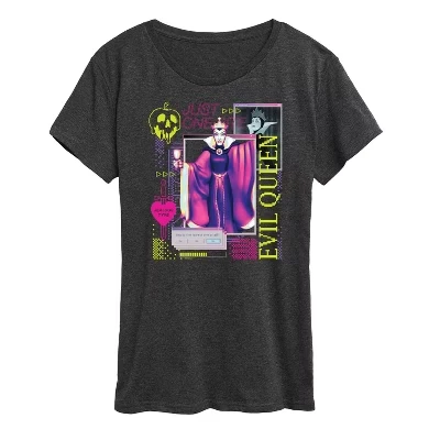 Женская футболка Evil Queen Vapor Wave с коротким рукавом и графическим рисунком heather charcoal