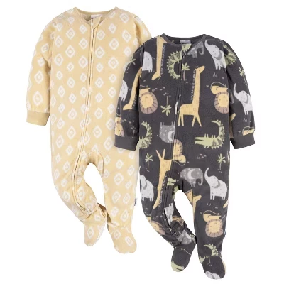 Детские пижамы Gerber Neutral, 2 шт., сафари-принт
