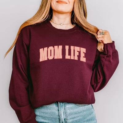 Женский свитшот Simply Sage Market Mom Life, бордовый