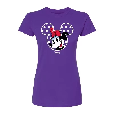 Женская приталенная футболка Disney Minnie Ears, фиолетовая