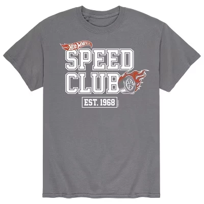 Мужская футболка Speed Club с коротким рукавом и рисунком цвета древесного угля
