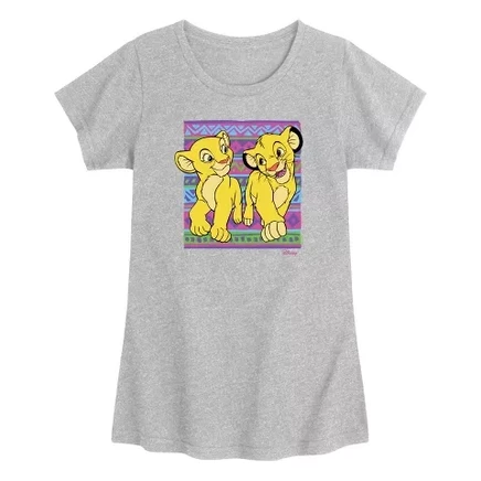 Футболка Disney для девочек «Король лев», меланжевая