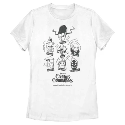 Женская футболка Creature Commandos You Got Monsters белого цвета