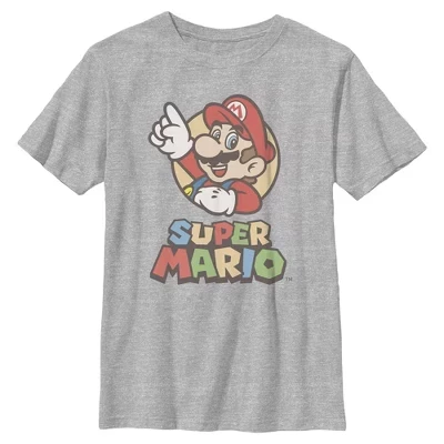 Футболка для мальчиков Nintendo Mario, серая