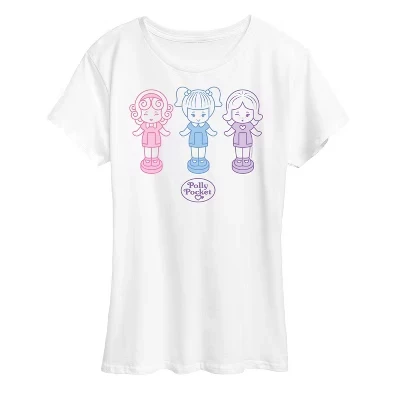 Женская футболка Polly Pocket Retro Tiny Doll Trio, белая
