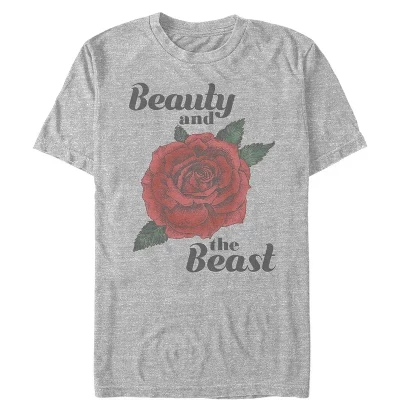 Мужская футболка Beauty and the Beast с розой