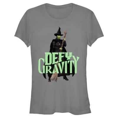 Футболка Junior's Elphaba Defy Gravity цвета древесного угля