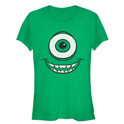 Футболка с изображением глаз Майка Вазовски Kelly Green от Juniors Womens Monsters Inc