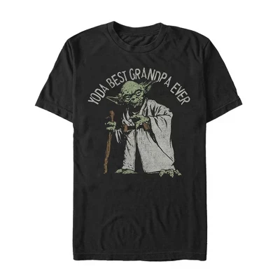 Мужская футболка Yoda Best Grandpa Ever, черная