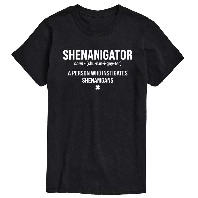 Мужская футболка Shenanigator Definition с коротким рукавом и графическим рисунком, черная
