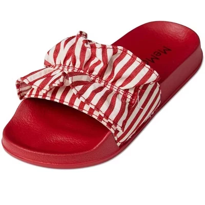 Девочкам сандалии MeMoi Ruffle Stripe с EVA стелькой, красные