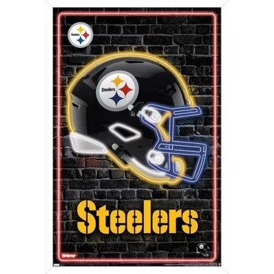 Постер Trends International Steelers Helmet 23 в раме, белый
