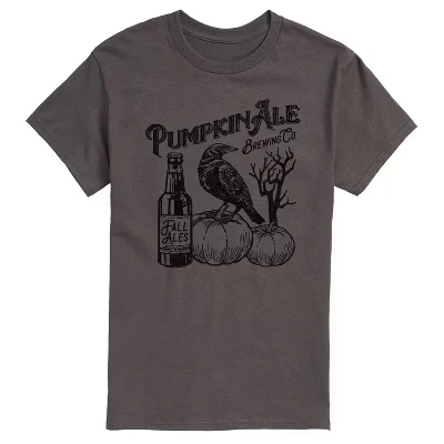 Мужская футболка Pumpkin Ale Brewing Co с коротким рукавом и рисунком древесного угля