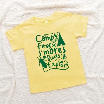 Детская футболка The Juniper Shop, Camp Fire, желтая