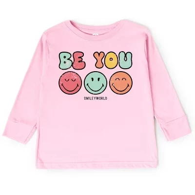 Футболка с длинным рукавом для малышей SmileyWorld Be You Groovy розовая