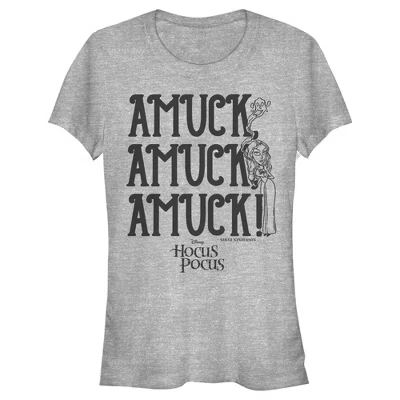 Женская футболка с цитатой Disney Amuck для юниорок athletic heather
