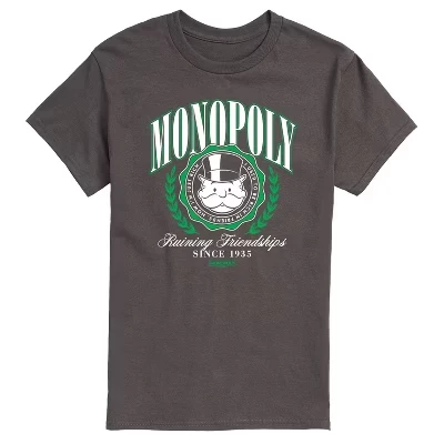 Мужская футболка Monopoly Collegiate, угольная